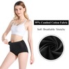 Esrinse Women's High Waist Cotton Underwear Full Coverage Briefs Tummy