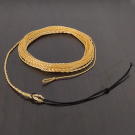(4m, gold) - Riverruns Tenkara Line Tapered Furled Line Fly Line 3.7m/4m Braided Furled Line