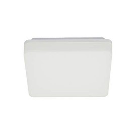 Kara White 22 cm 15 W Square 1250 lm H: 5.2 cm Lamp Lux LED Bathroom Ceiling Light