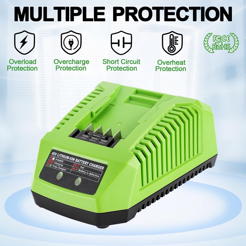GRVODFRTA 40 Volt Battery Charger Compatible with Greenworks 40V G