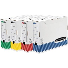 Bankers Box 10 ARCHIVE BOXES 15.5 x 26.5 x 32.7 CM white/blue