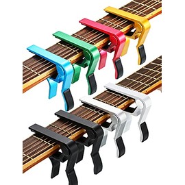 8 Pieces Guitar Capo Guitar Accessories Capo Aluminum Metal Universal Guitar Clamp Capo Electric Guitar Capo Clamp for Various Types Lightweight String Instrument