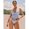 seamoly - Conjunto de tankini de terciopelo con lazo y