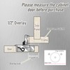 Soft Close Cabinet Hinges, HTCELLE 50 Pack 25 Pair 1/2