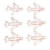 80pcs Airplane Shaped Paper Clips Rose Gold Prevent Rust Plane