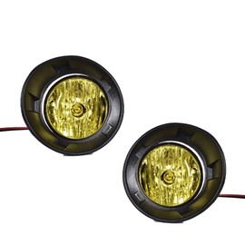 G-PLUS Front Fog Light Assembly Compatible With Chevy Camaro 2010-2013 Not Compatible on ZL1 Models or RS (RALLY SPORT) Models,Left & Right Fog Lamp Yellow Lens with harness