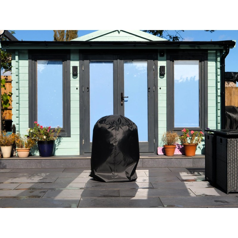 Speedwellstar Round Waterproof BBQ Cover Kettle Elasticated Hem Barbecue Heavy