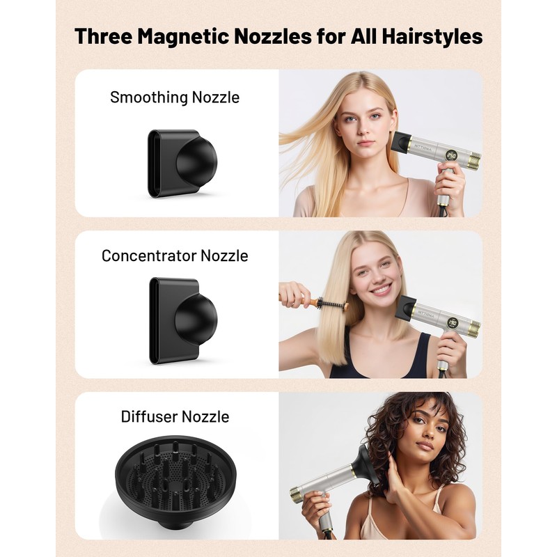 Infrared Ionic Hair Dryer with Diffuser - 2000W Dual Voltage