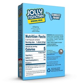 Jolly Rancher Cherry Singles To Go Drink Mix, 6 CT (Pack of 4)