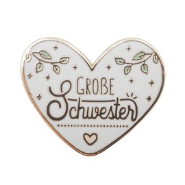 Manahia Enamel Pin Gift Big Sister - Jewellery - Birth Announcement - Future Big Sister - Lapel Pin Brooch Big Sister - Pregnancy Announcement, Metal