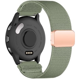 Oanux 22mm Magnetic Stretchy Nylon Band Compatible with Garmin Vivoactive 4/Venu 3/Venu 3, Solo Loop Elastic Sport Strap Wristband Replacement for Forerunner 265/255/255 Music Women Men