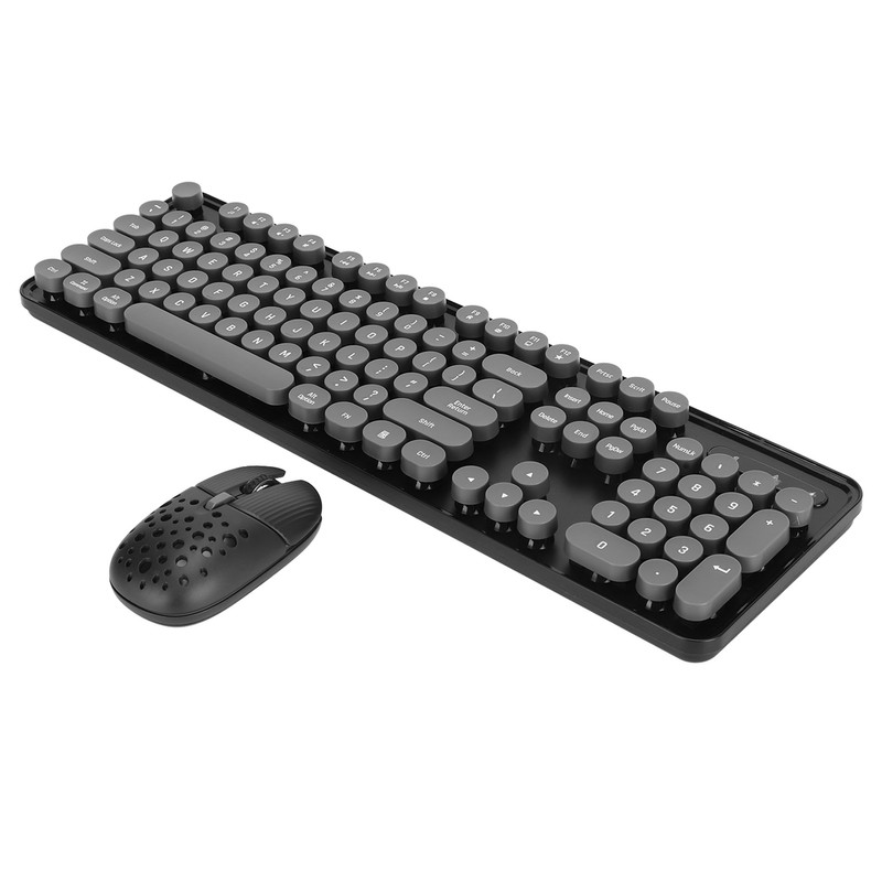 Wireless Keyboard and Mouse Combo Pure Color Retro 2.4G Wireless