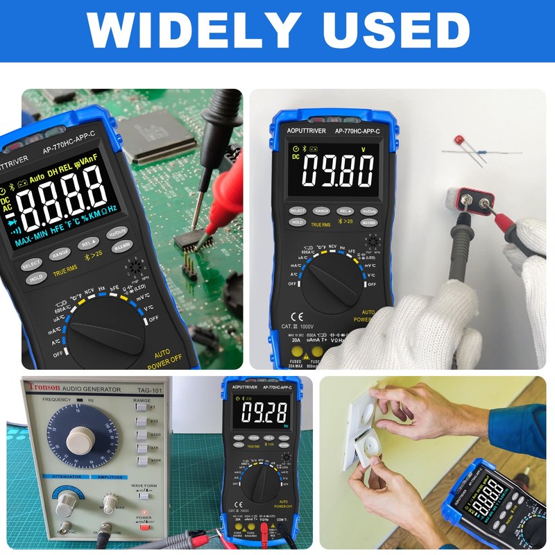 Multimeter Digital AP-770HC APP 6000Counts Auto/Manual Range Current Meter Multi