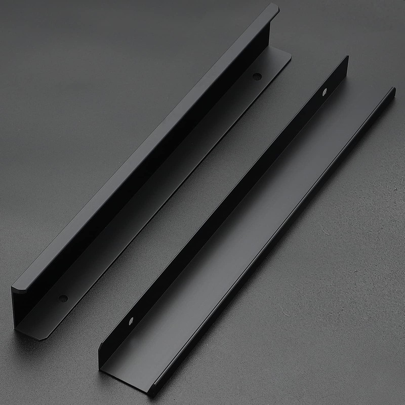 Ravinte 6 Pack Finger Pulls for Cabinets 254mm/10 Length Black