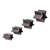 4 Pcs Leather Cutting Dies, Star Shape Alloy Steel Hollow