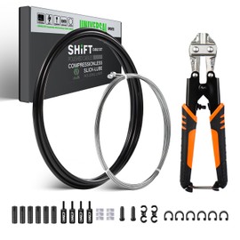 Chooee Bicycle Shift Cable for Shimano/Sram, Bicycle Shift Cable with Cable Scissors Set, Universal Bicycle Shift Cable 2.8 m with Oil Hose, 3.5 m Gear Cable Set for Road Bike, MTB, City Bike and