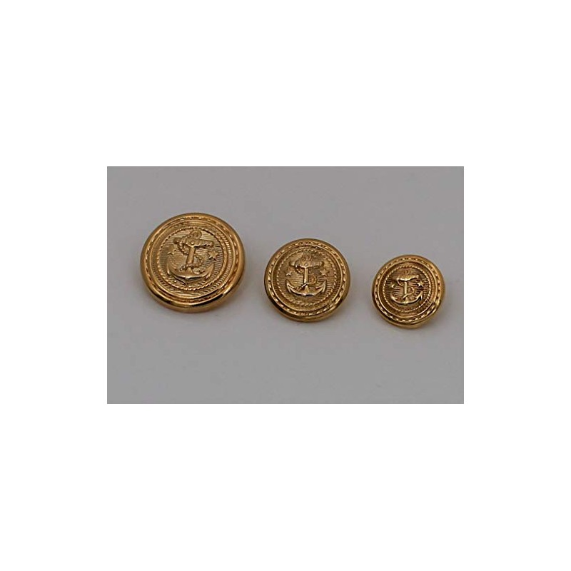 High-quality gold metal buttons, metal buttons with anchor, made in