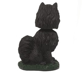 Animal Den Pomeranian Dog Bobblehead Figure Statue for Car Dashboard Black