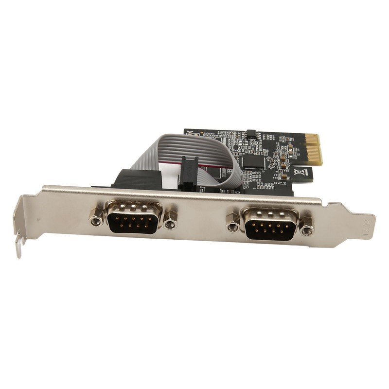 2 Port PCI Express RS232 DB9 Serial Port Card PCIe