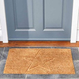 Garden Mile Star Coir door mats | Durable Door Mats Indoor and Outdoor | Natural Coir Weather Resistant Eco-friendly Entrance front door mat | outside door mats for front door (Starstruck)