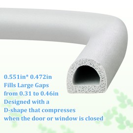 19.7Feet Rubber Weather Stripping Door Seal, Self-Adhesive Seals for Door Window Gap, Soundproofing, Insulation Strip, Door Sealers for Door Frame (Gray)