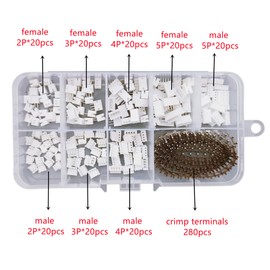 JST ZH 1.5mm Connector Socket and Crimp Terminal kit Compatible with 1.5mm Pitch 2/3/4/5 Pin Housing Male Female Adapter Cable Connectors Plug