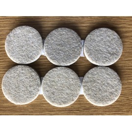 Felt Furniture Pads/Floor Protectors - 5mm Thick - 6 x 38mm Round Pads