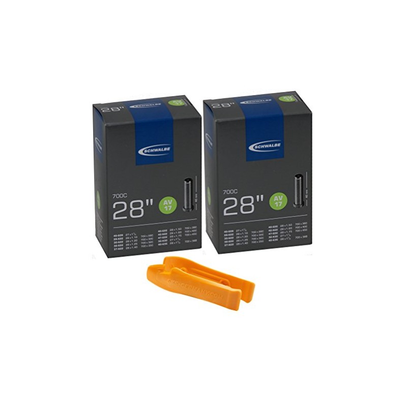 Schwalbe Inner Tube AV 17/28 set of 2 Schrader Valve