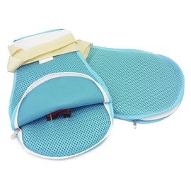 Asuniko Nursing Mittens, Gloves, Nursing Supplies, Restraints, Scrunching, Tubing Out, Prank, Self-Harm Prevention, Mesh, Set of 2 (Includes Open Fingertip Stop)