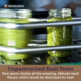Seggiano Seggiano Raw Basil Pesto 200g - Vegan, GMO Free, Gluten Free, Wheat Free, Raw, Vegetarian, and Suitable for Coeliacs - Product of Sicily & Great with Pasta