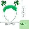 QDTK Shamrock Headband St. Patricks Hair Band Green Clover with