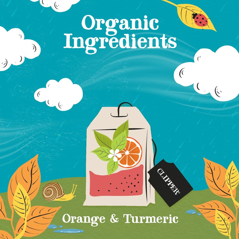 Clipper Organic Turmeric & Orange Infusions Fruit Teabags / 80