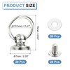 sourcing map 20Pcs Screw Round Head Rivet, 7mm Pull Ring