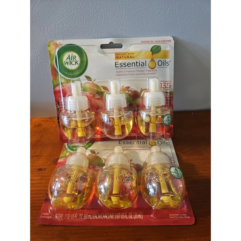 Air Wick Scented Oil 6 Plug In Refills Apple Cinnamon