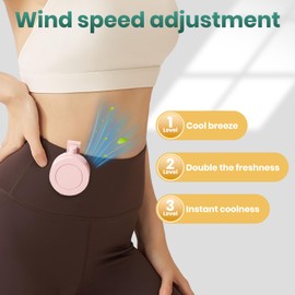 Portable Silent Mini Bladeless Fan, 3 Speeds Clip On Fan for Shirt for Outdoor Travel Gift (pink02)