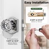MAXECURITY 1 Pack Glass Door Knob, Rosette Shaped Crystal Door