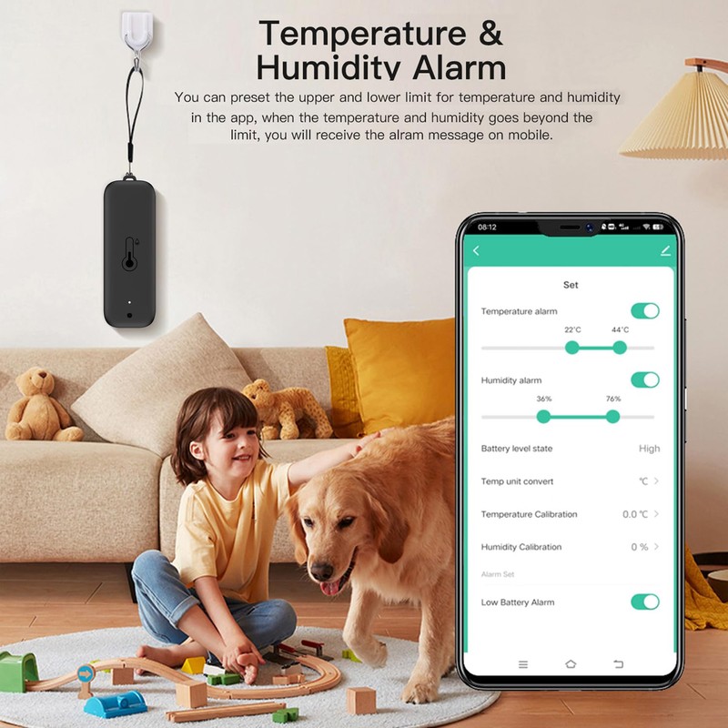 Wi-Fi Smart Thermometer Hygrometer: Wireless Temperature Humidity Sensor with App