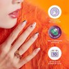 Uñas postizas a presión de Halloween, color borgoña, ovaladas medianas,