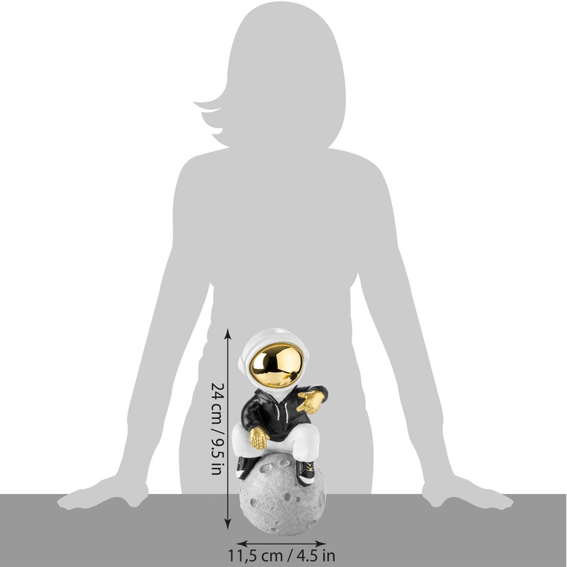 BRUBAKER Decorative Astronaut Sitting on the Moon in Cool Pose