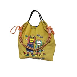 [Shysay] Ball Chain Bag, Embroidery, Eco Bag, Fashion, Large Capacity, Lightweight, Ball Chain Eco Bag, Foldable Shopping Bag, Reusable, Eco-friendly, Fashionable and Practical, Perfect for Shopping