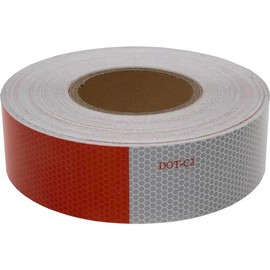 Buyers Products CT151RW DOT Approved Conspicuity Reflector Tape, 150 ft Long, 11" Red & 7" White Alternating Pieces, 3-Year Rating, Reflecting Tape for DOT Visibility Requirements