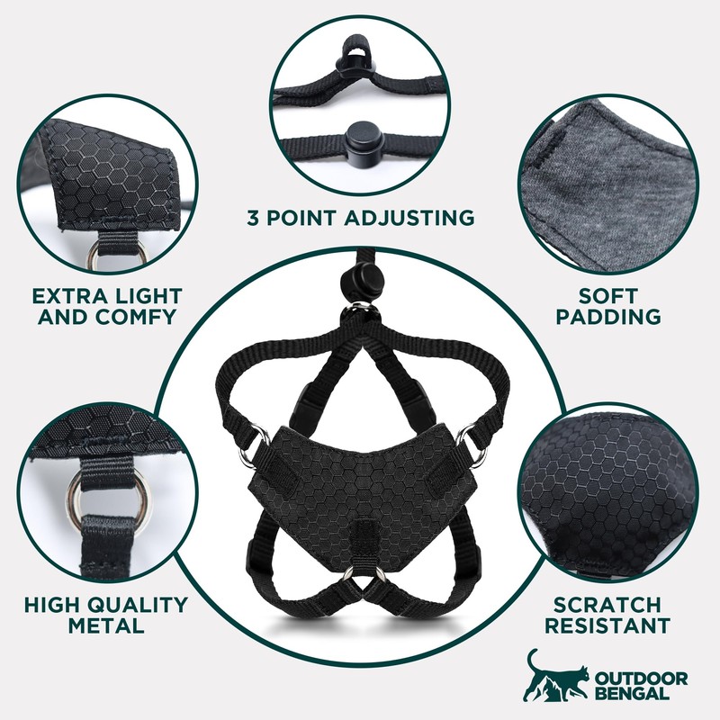 Houdini™ Escape Proof Cat Harness and Leash Set by OutdoorBengal