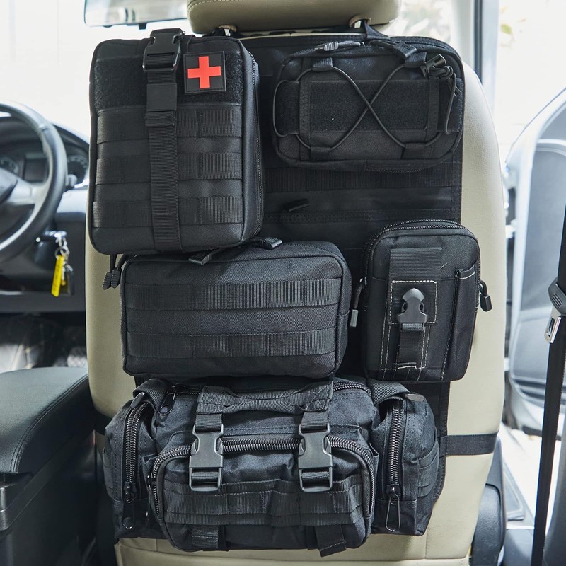 BXBXHD 6 Pack Tactical Truck Organizer Back Seat Storage Car