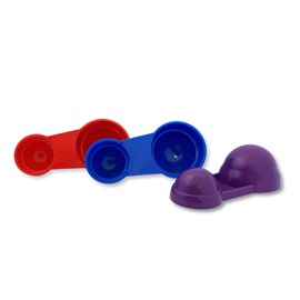 WePrep Measuring Spoon Set | Beautifully Bright Colours | Compact 4 in 1 Design | Proudly Made in The UK | Set of 3 Colours – Red, Dark Blue & Purple