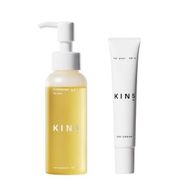 KINS Kins Cleansing Oil 3.4 fl oz (100 ml) + Sunscreen Day Cream 0.9 oz (25 g) Set