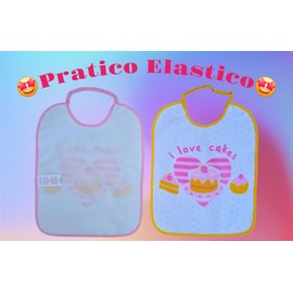 Ellepi Baby bib terry cloth with bib children toddler waterproof boy for washable sleeves large fabric scarf years girls ties cotton months, Girl 1