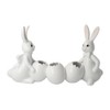 Goebel Bunny Figurine Rabbit with Vase Spring Feelings - Snow