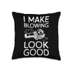 I Make Blowing Look Good Autumn Leaf Blower Throw Pillow