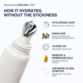 Endless Skin - Daydream – Glossy Bálsamo Labial Sabor Vainilla Natural con Aceite de Jojoba, Ácido Hialurónico y Escualeno – Nutre e Hidrata tus Labio