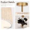 HILUXIA 13 Inch Linen Pleated Semi Flush Mount Ceiling Light